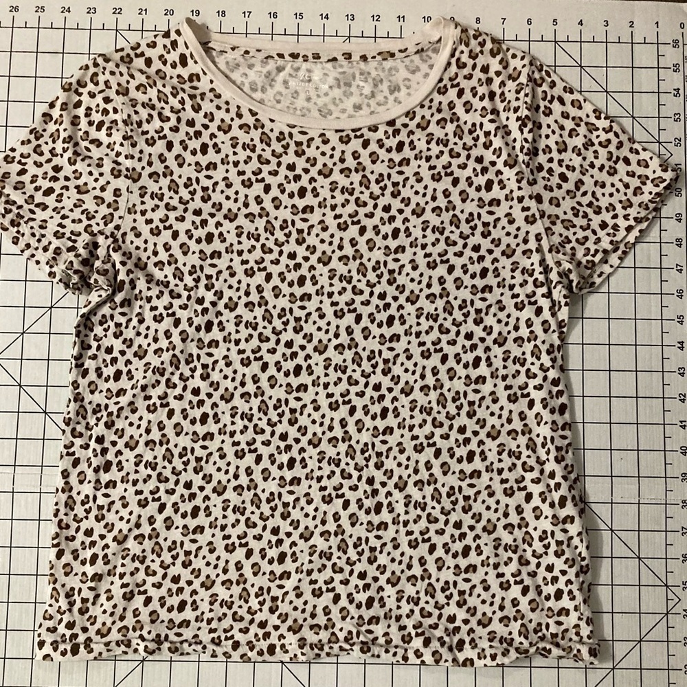 J. Crew Women’s Large Leopard Print Vintage Cotton Tee